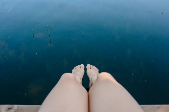 Feet on the lake