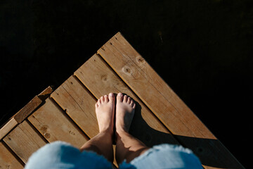 Feet on the deck