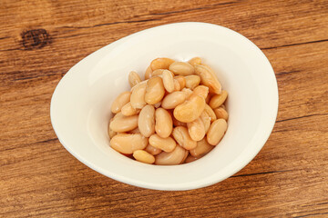 White beans kidney in the bowl