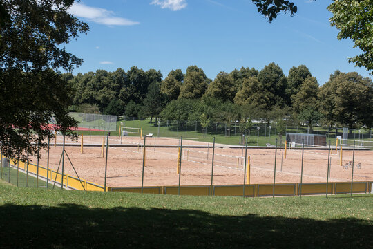 Tennis Court In Munich, At Olympia Stadium
