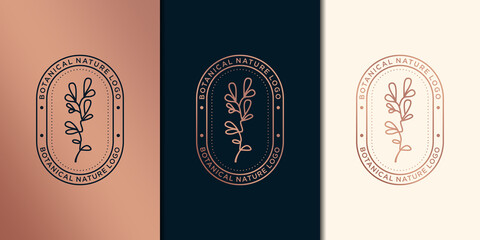 Hand drawn feminine and floral botanical, logo suitable for spa salon, skin hair beauty boutique and cosmetic, company.Premium Vector