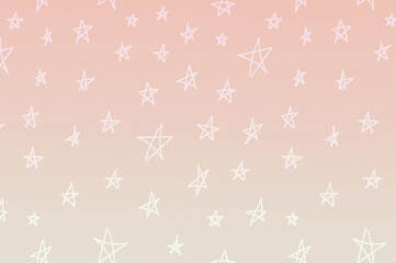 Doodle stars on light pink background. Design for your ad, poster, banner