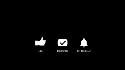 Animation of a Subscribe Sequence for Videohosting Social Network with Transparent background