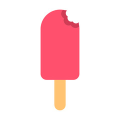 Simple pink ice cream vector icon