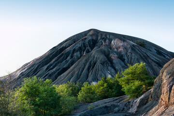 Donetsk waste heaps are mountains of rocks formed after coal mining from mines