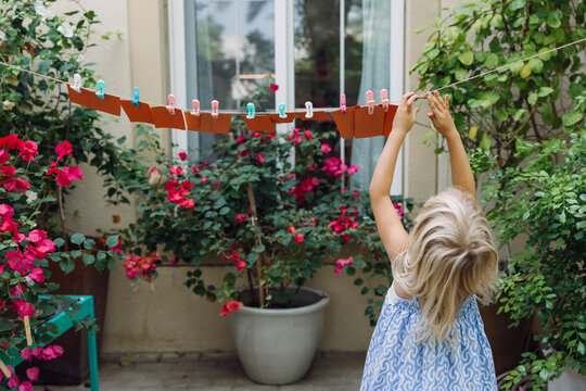 A girl with numbers