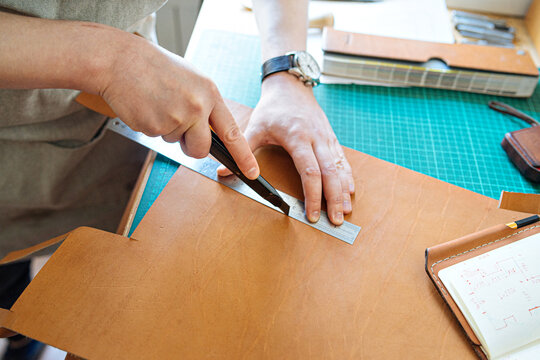 work in a leather workshop