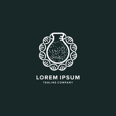 Obraz premium vector logo Labs icon botle illustrations