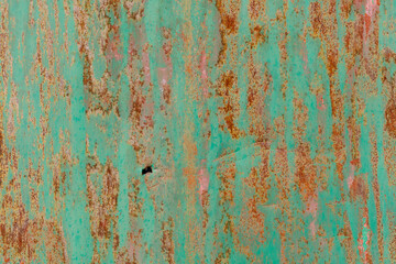 Texture of green metallic oxidized gate