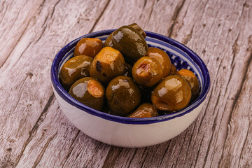 Marinated feijoa in the bowl