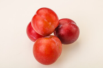 Ripe sweet tasty red plum
