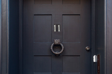 Number 11 black front door