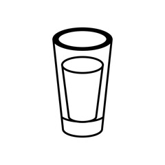 tequila cup mexican line style icon