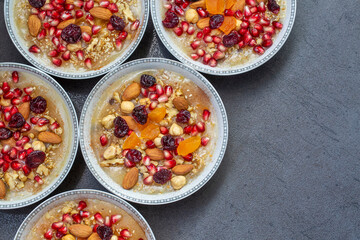Traditional delicious Turkish dessert; Ashura (Asure)