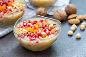 Traditional delicious Turkish dessert; Ashura (Asure)