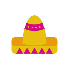 traditional mexican hat flat style icon