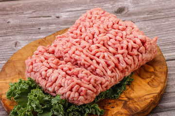 Raw pork minced meat for cooking