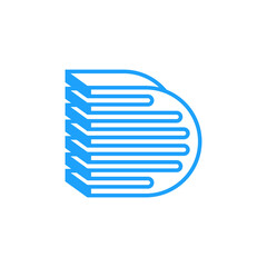 vector logo D alphabet icon illustrations