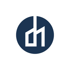 vector logo D alphabet icon DH illustrations