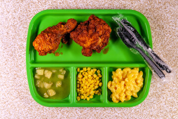 Fried Chicken School Lunch
