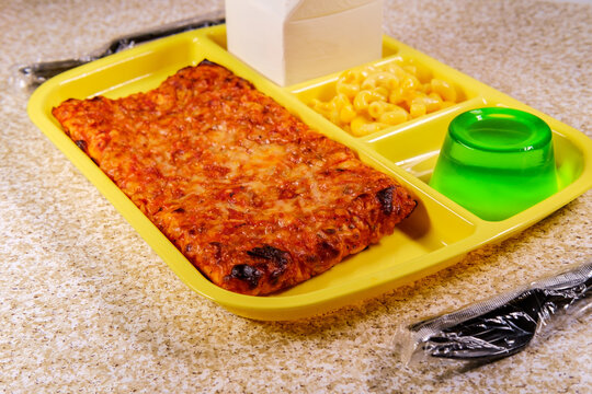 School Lunch Tray Pizza