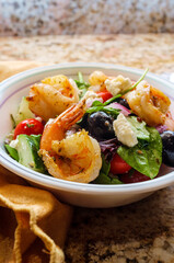 Grilled Shrimp Greek Salad