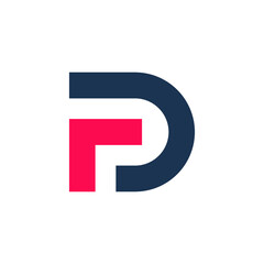 vector logo D alphabet DF icon illustrations