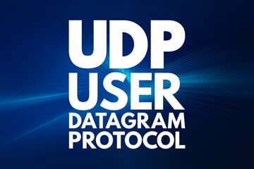 UDP - User Datagram Protocol acronym, technology concept background