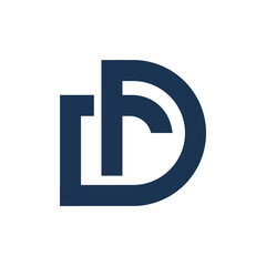 Fototapeta premium vector logo D alphabet DF icon illustrations