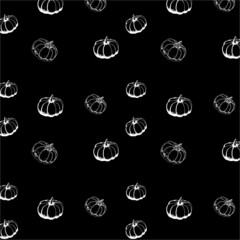 autumn vector pattern with pumpkins