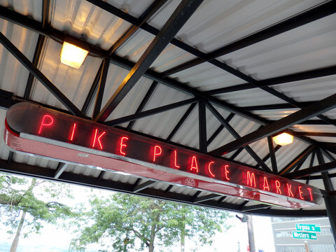 Pike Place Public Market Neon Signs