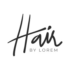 Simple logo design with hair stylish concept