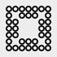 Abstract Cross Pattern Dots Logo generative computational art illustration