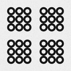 Abstract Cross Pattern Dots Logo generative computational art illustration