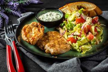 Healthy lunch menu.