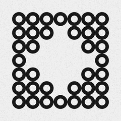 Abstract Cross Pattern Dots Logo generative computational art illustration