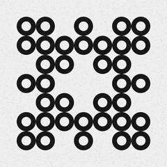 Abstract Cross Pattern Dots Logo generative computational art illustration