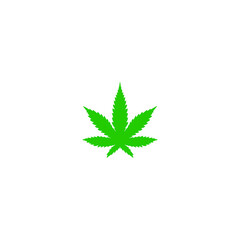 Weed Marijuana Cannabis green leaf vector icon logo illustration 2021