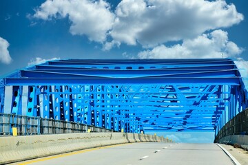blue bridge under a blue sky