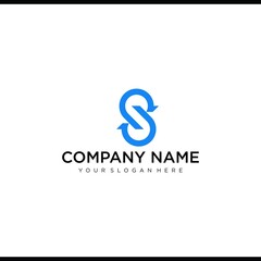 S Logo.S Letter Icon Design Vector Illustration.