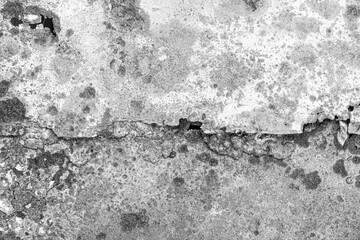 black and white texture of rusty wall. metal corrosion, old cracked surface. background for your design.