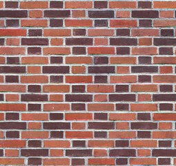 Brickwork using bricks of different colors. Seamless pattern of brick wall. Texture of real of wall old building from bricks.