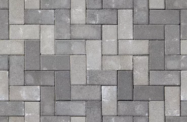 Fototapeten Konkrete Seamless texture of street tiles. Pattern of gray sidewalk tiles.  © Artem Zarubin