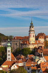 Fototapeta premium View of the town and castle of Czech Krumlov, Southern Bohemia, Czech Republic