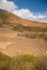 The Moray Inca archaeological site west of Maras, Peru.