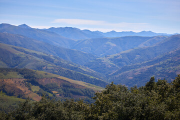Fototapeta premium Vistas desde de cordillera desde Asturias