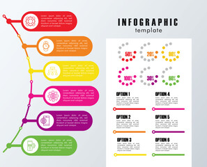infographic template with statistics in gray background