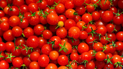 Photo cherry tomatoes texture