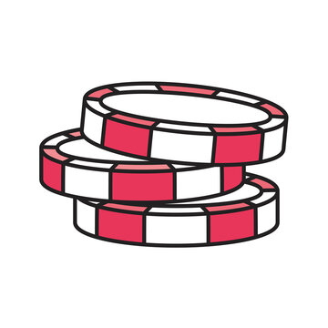 recommend clip art: Isolated tokens casino poker game icon- Vector