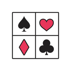 Isolated lucky casino poker game icon- Vector